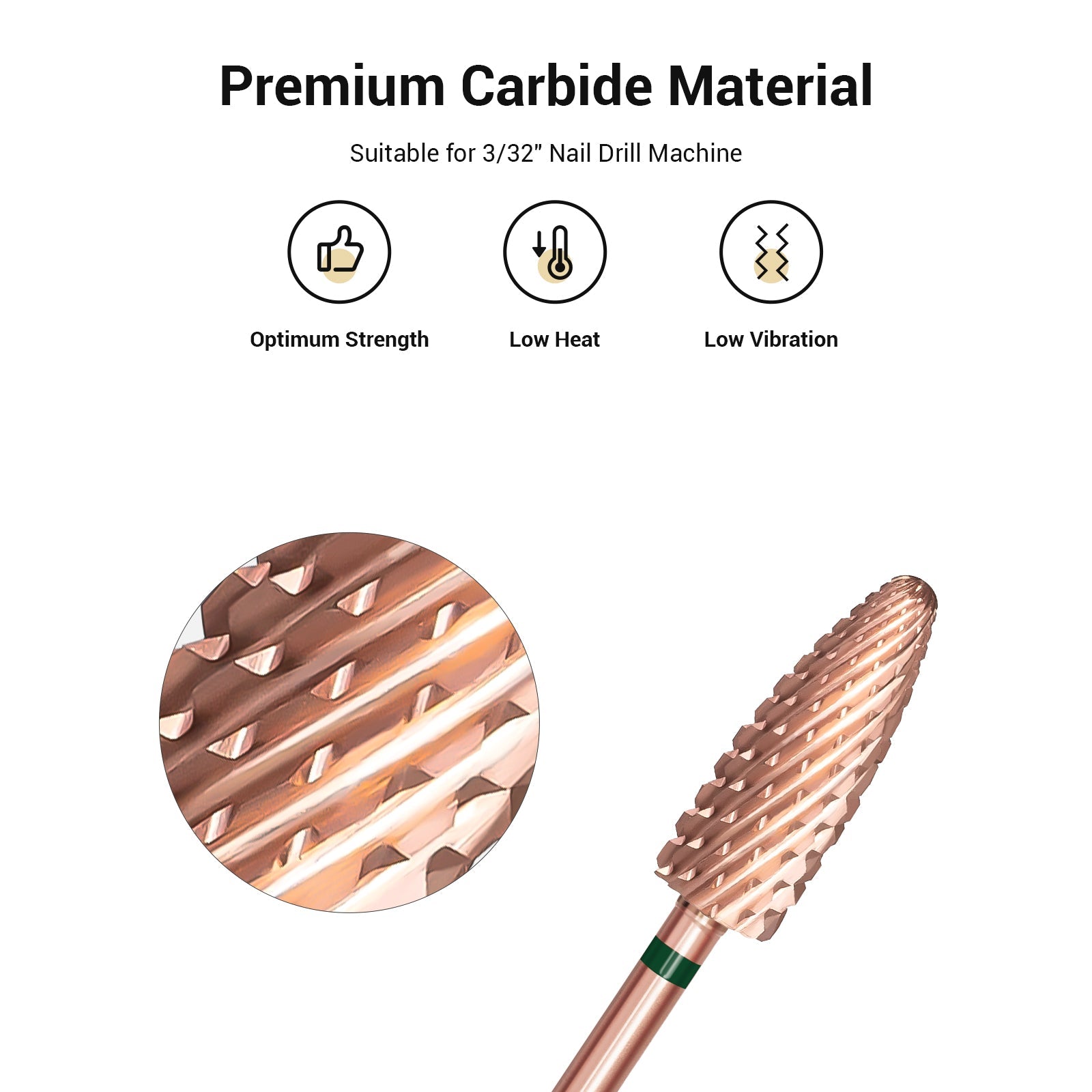 Long Flame Tungsten Carbide Nail Drill Bits
