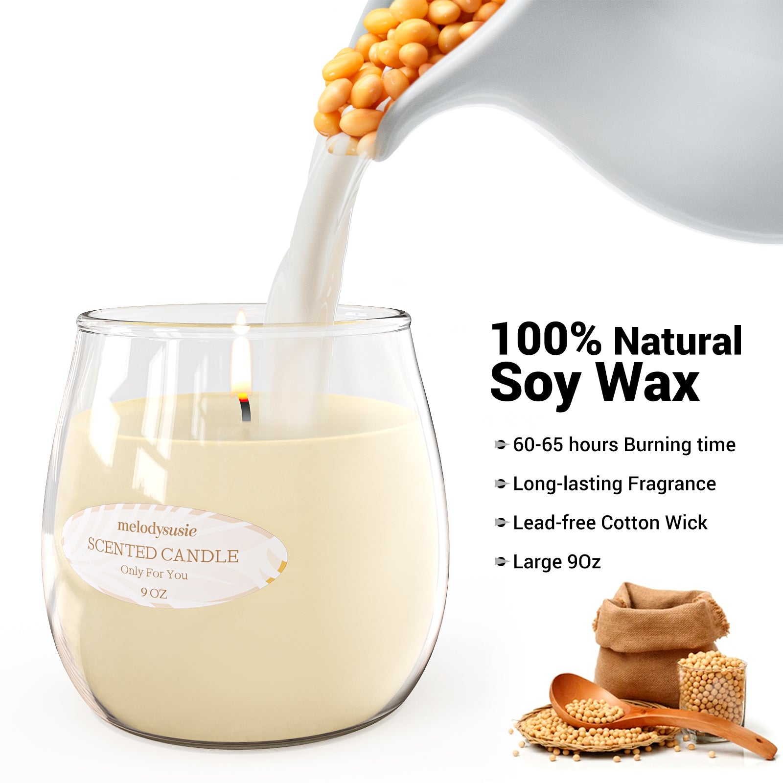 Large Jar Scented Candles Gift Set (9 oz)