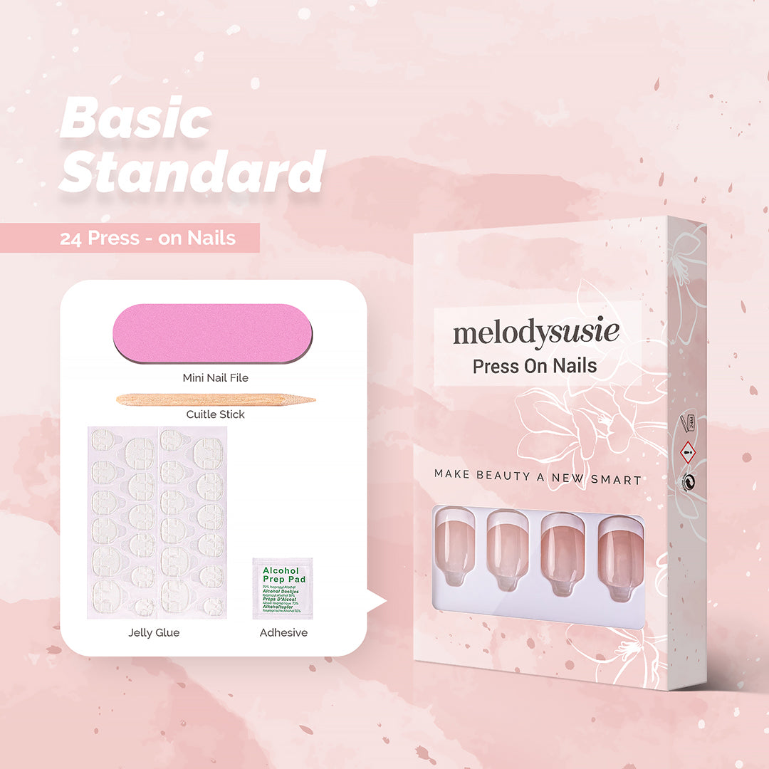 French Pudding Acrylic Press On Nails Kits