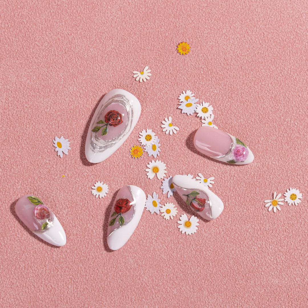 Special Colorful Flower Nail Accessories