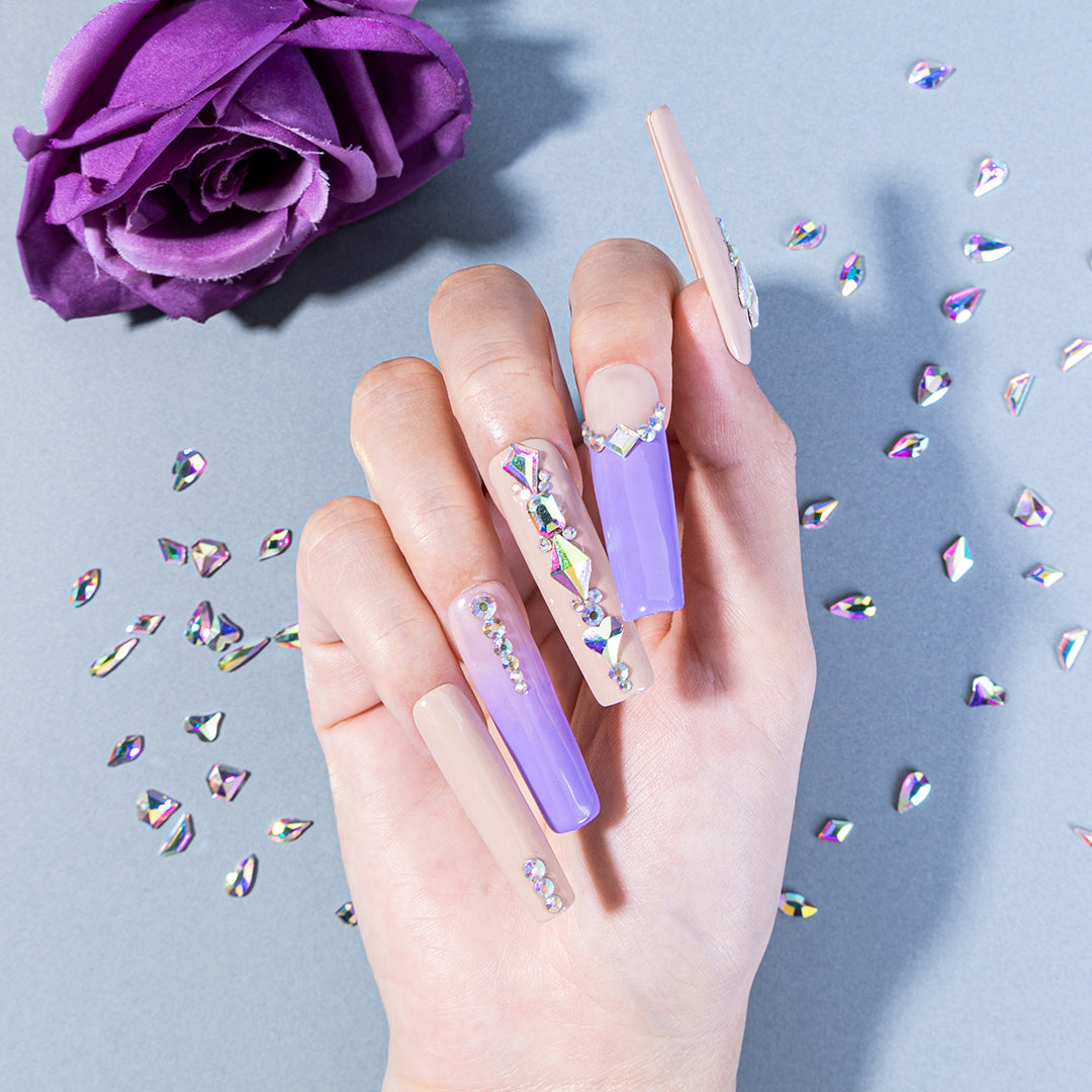 4-Pack Multi-Shape Nail Rhinestones