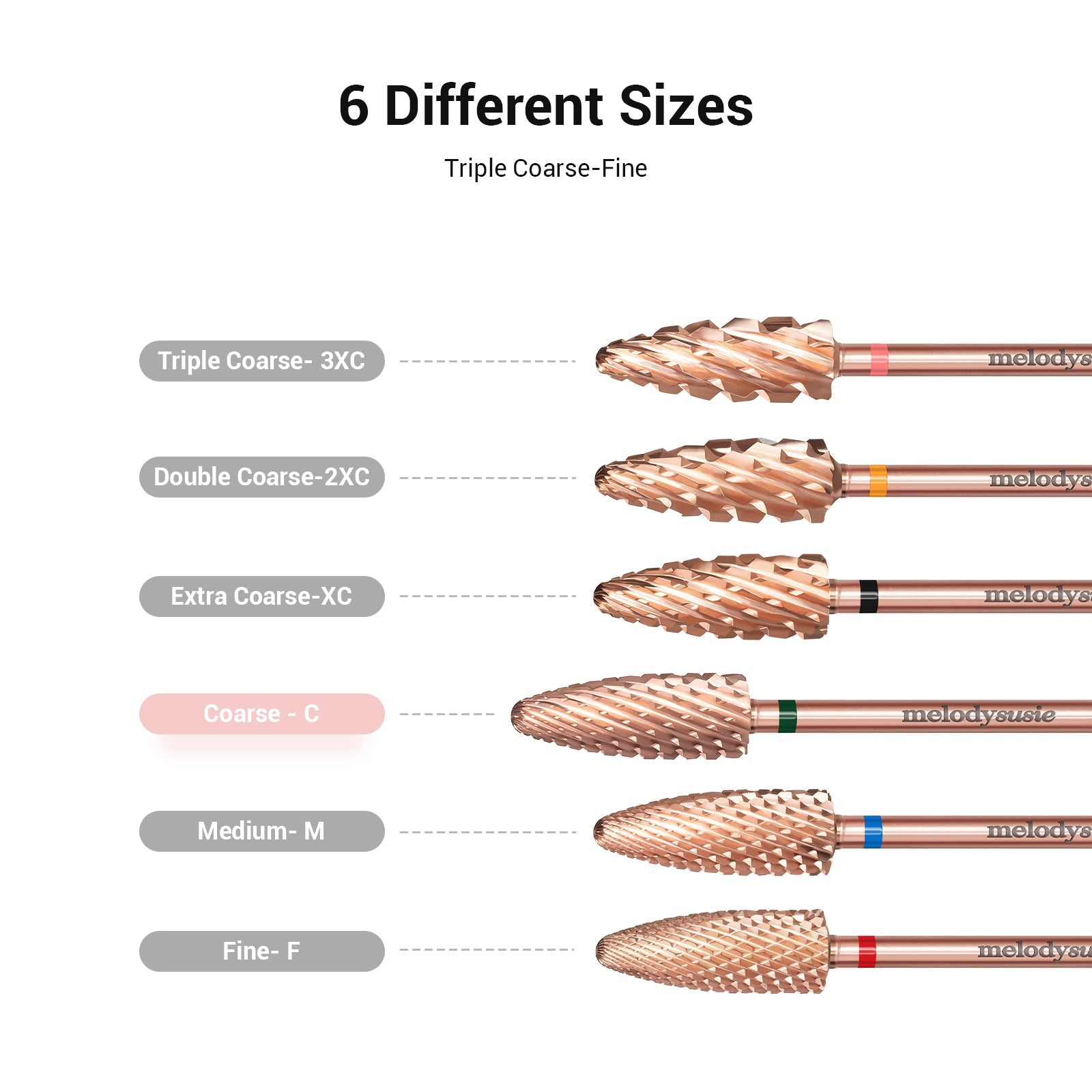 Long Flame Tungsten Carbide Nail Drill Bits