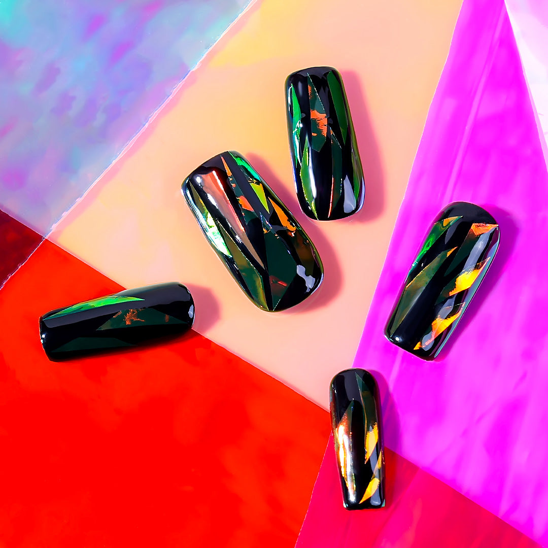 Gorgeous Holographic Nail Cellophane Foils Sticker Set