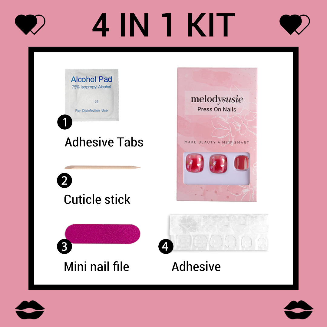 Ruby Acrylic Press On Nails Kits