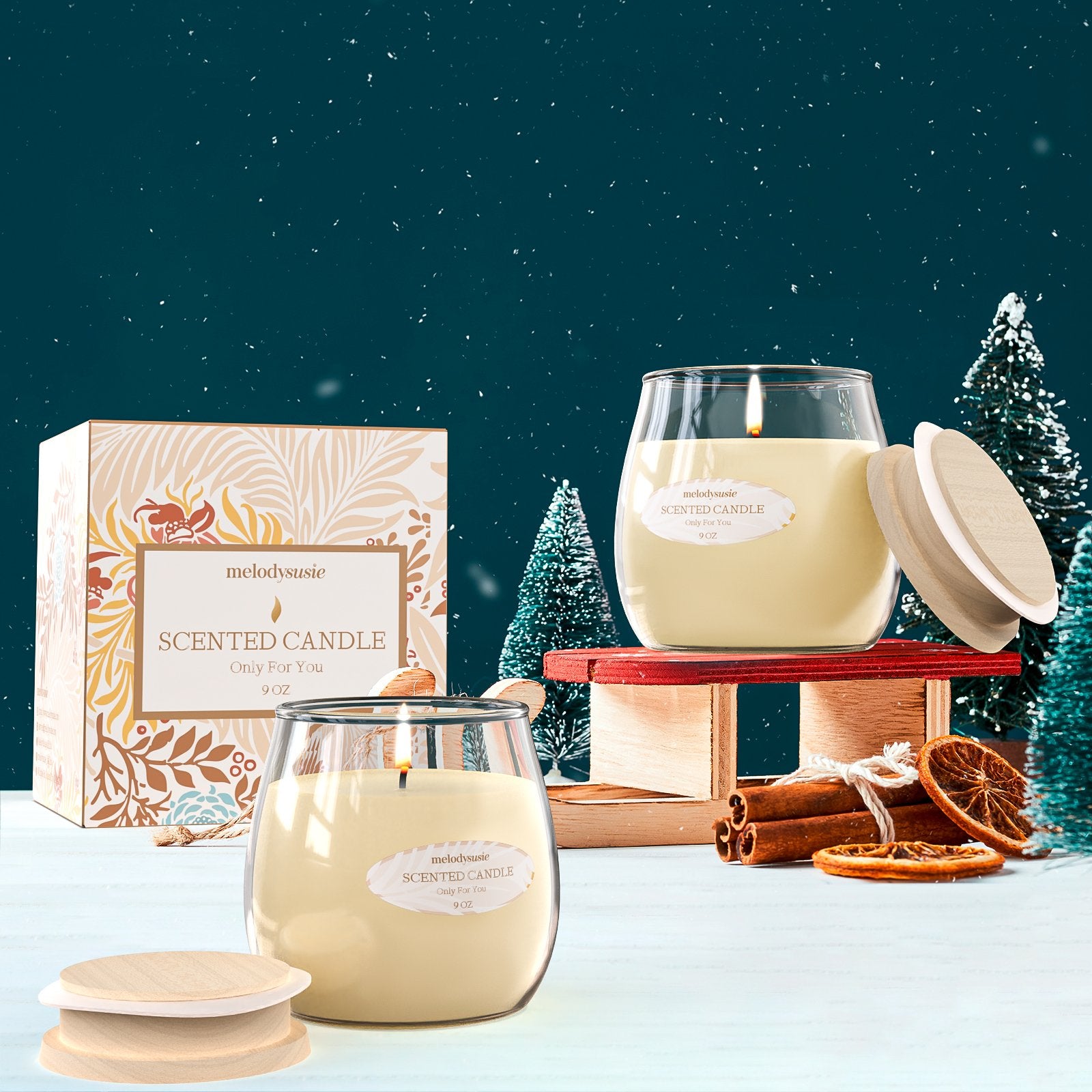 Large Jar Scented Candles Gift Set (9 oz)