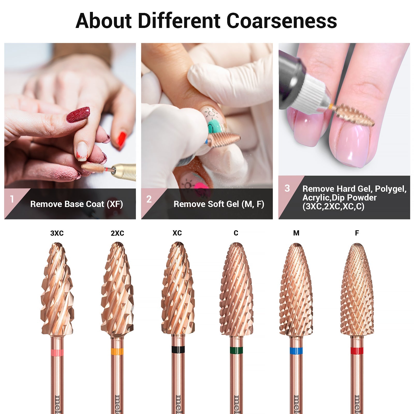 Long Flame Tungsten Carbide Nail Drill Bits