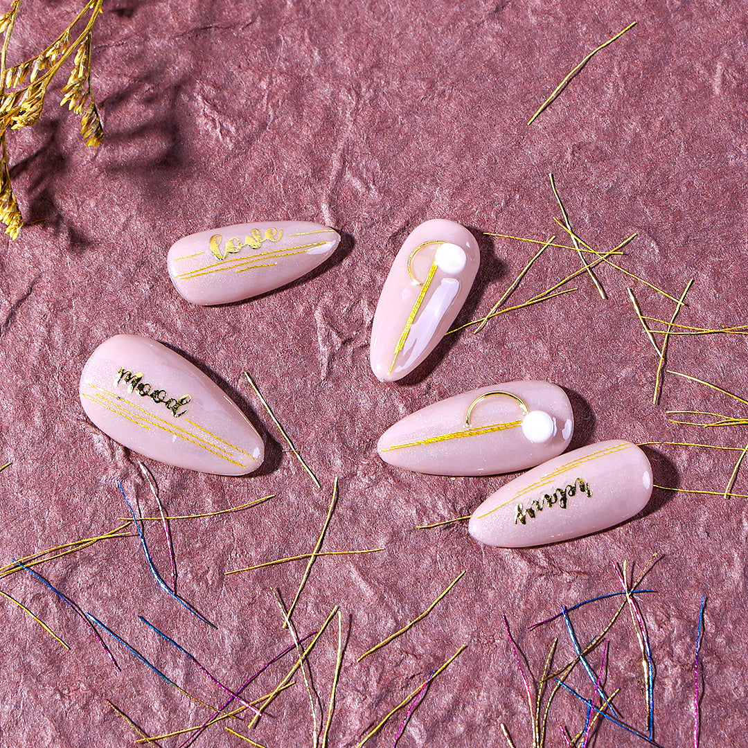 Colorful Silk Thread 3D Nail Decoration