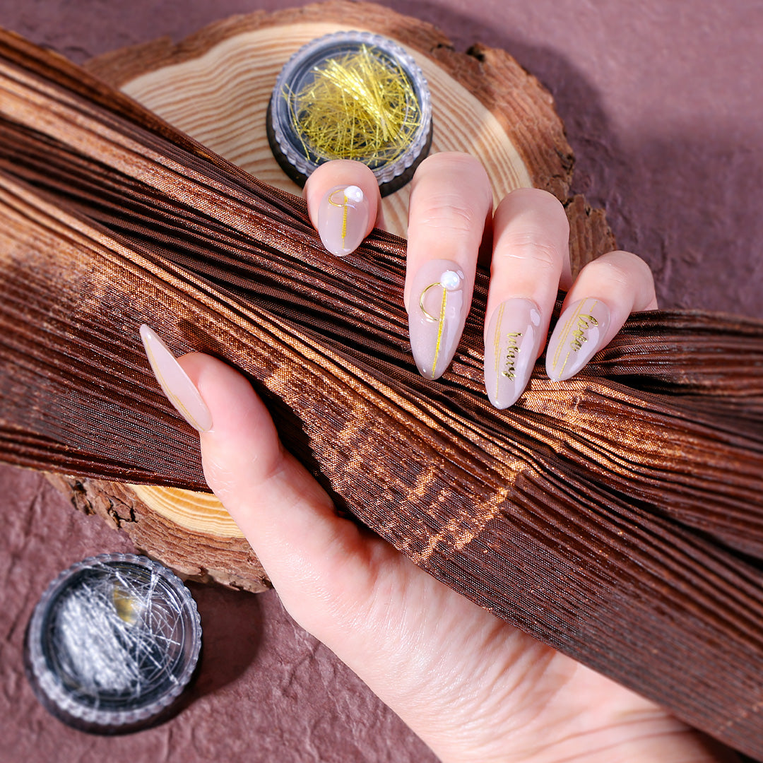 Colorful Silk Thread 3D Nail Decoration