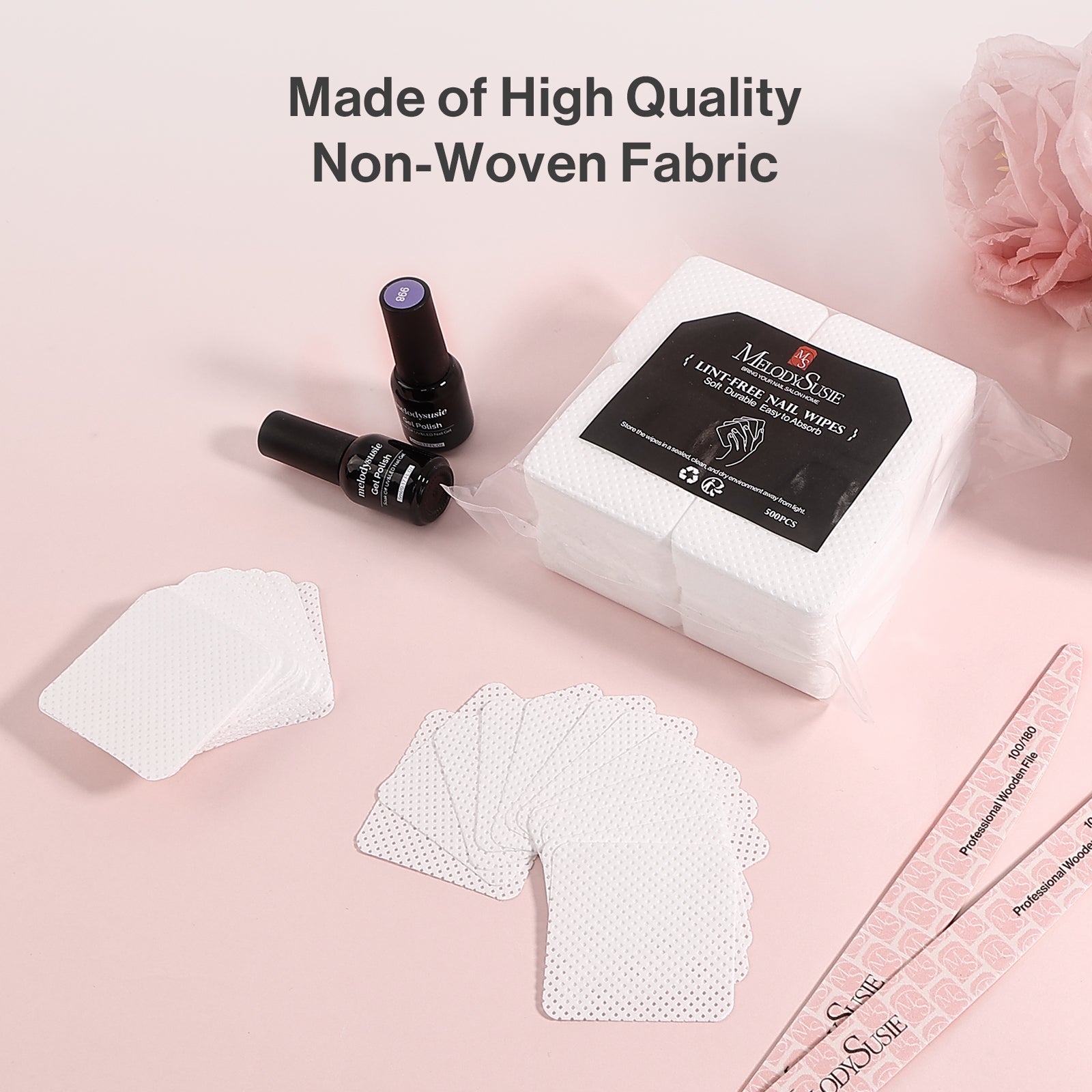 500 Pcs Lint Free Nail Wipes