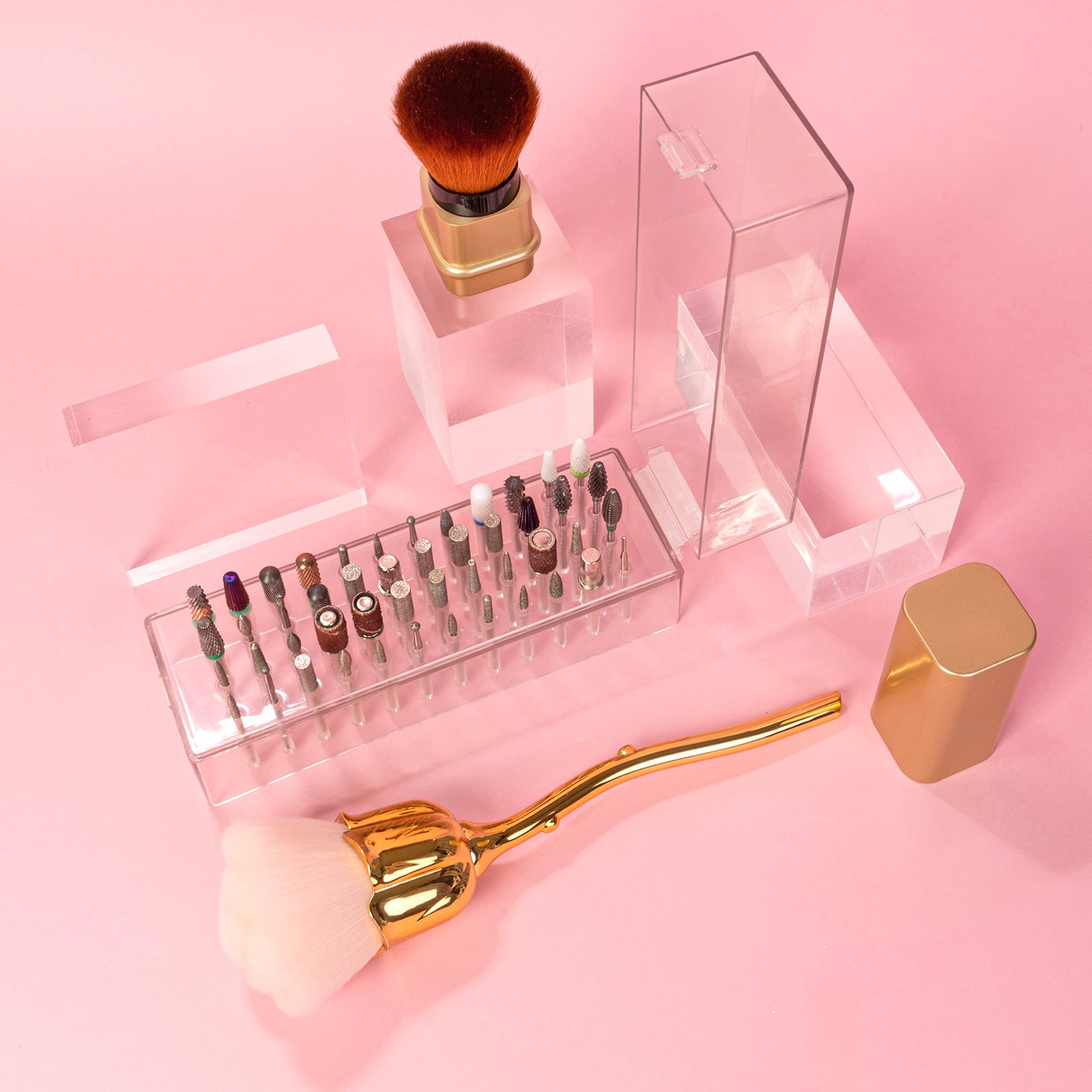 Retractable Nail Art Dust Remover Brush