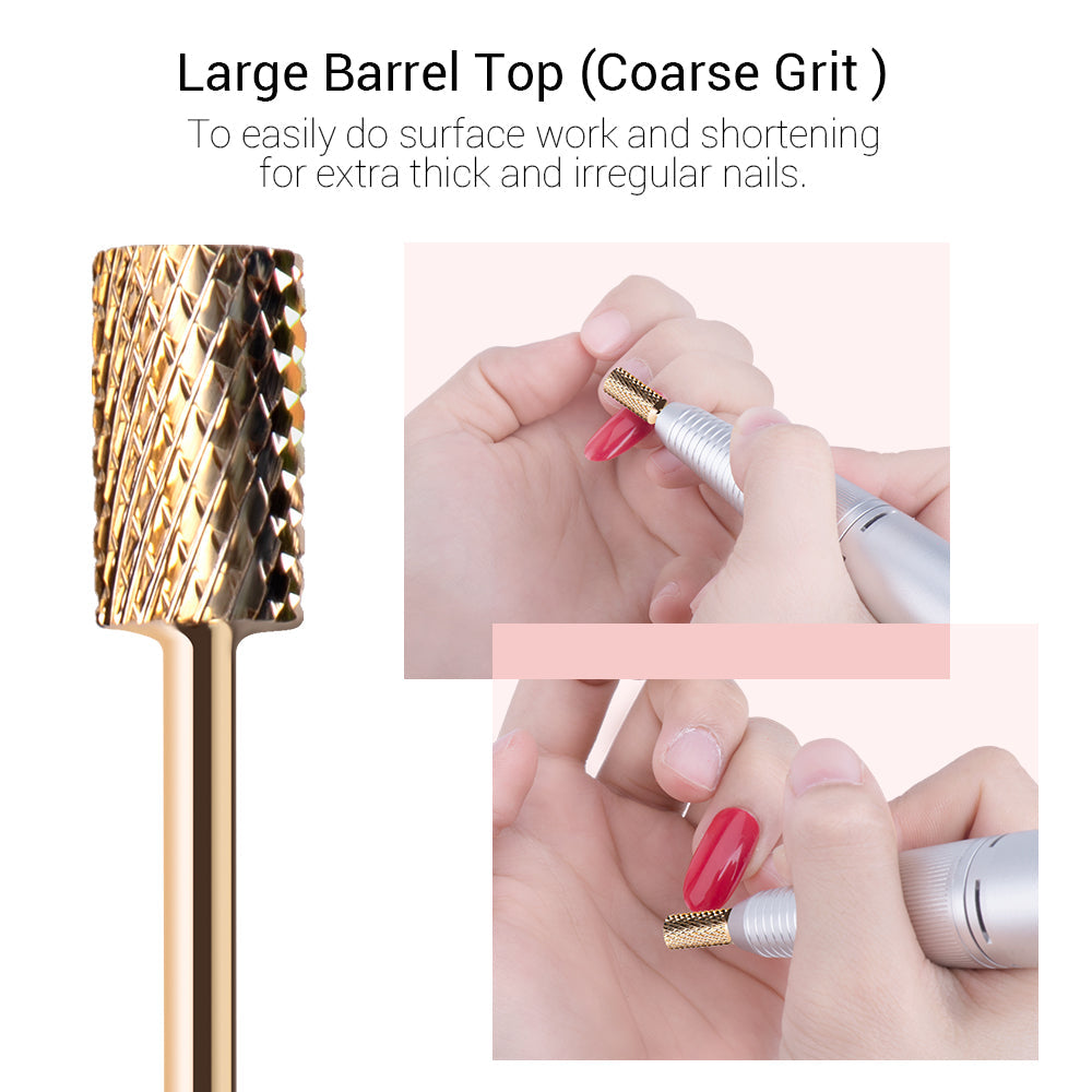 Gold Carbide Nail Drill Bits Set (7Pcs)