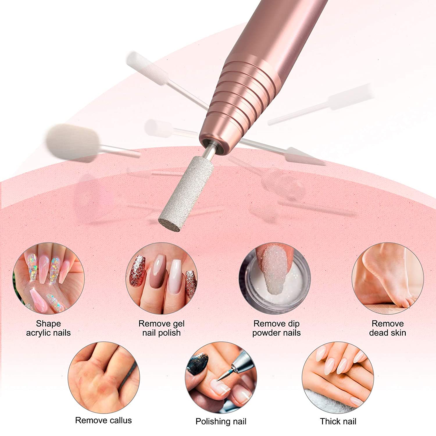 PC120I Portable Electric Nail Drill Set 20,000 RPM