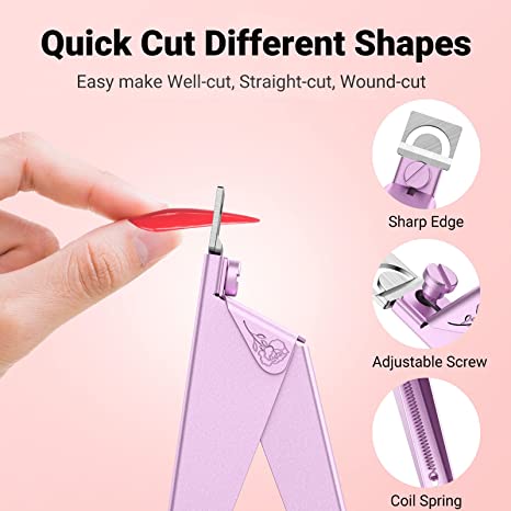 Acrylic Nail Clipper 4 in 1 Kit Pink