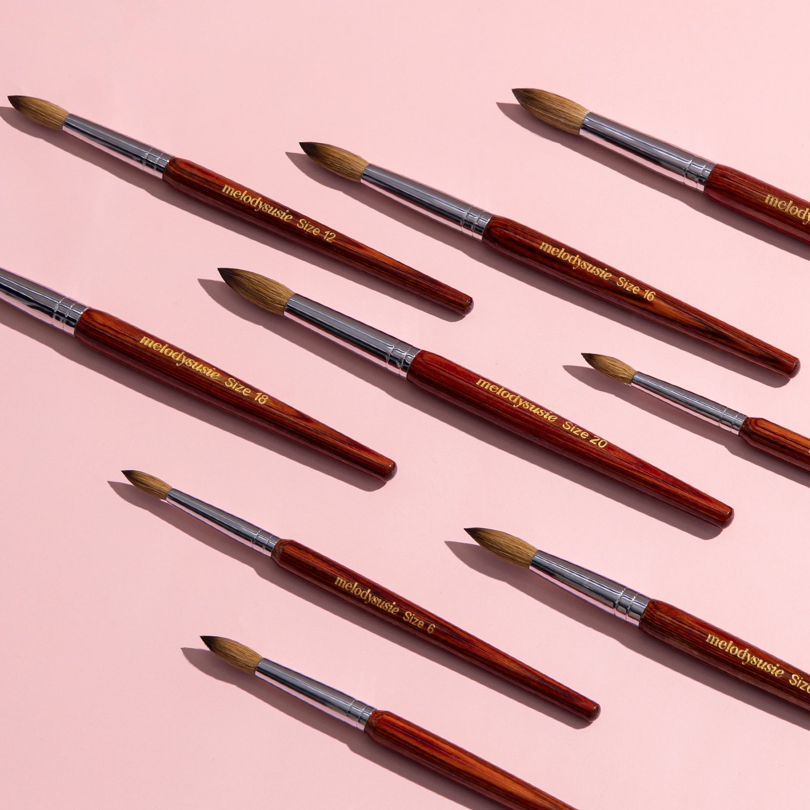 Kolinsky Acrylic Nail Brush - Rosewood Handle