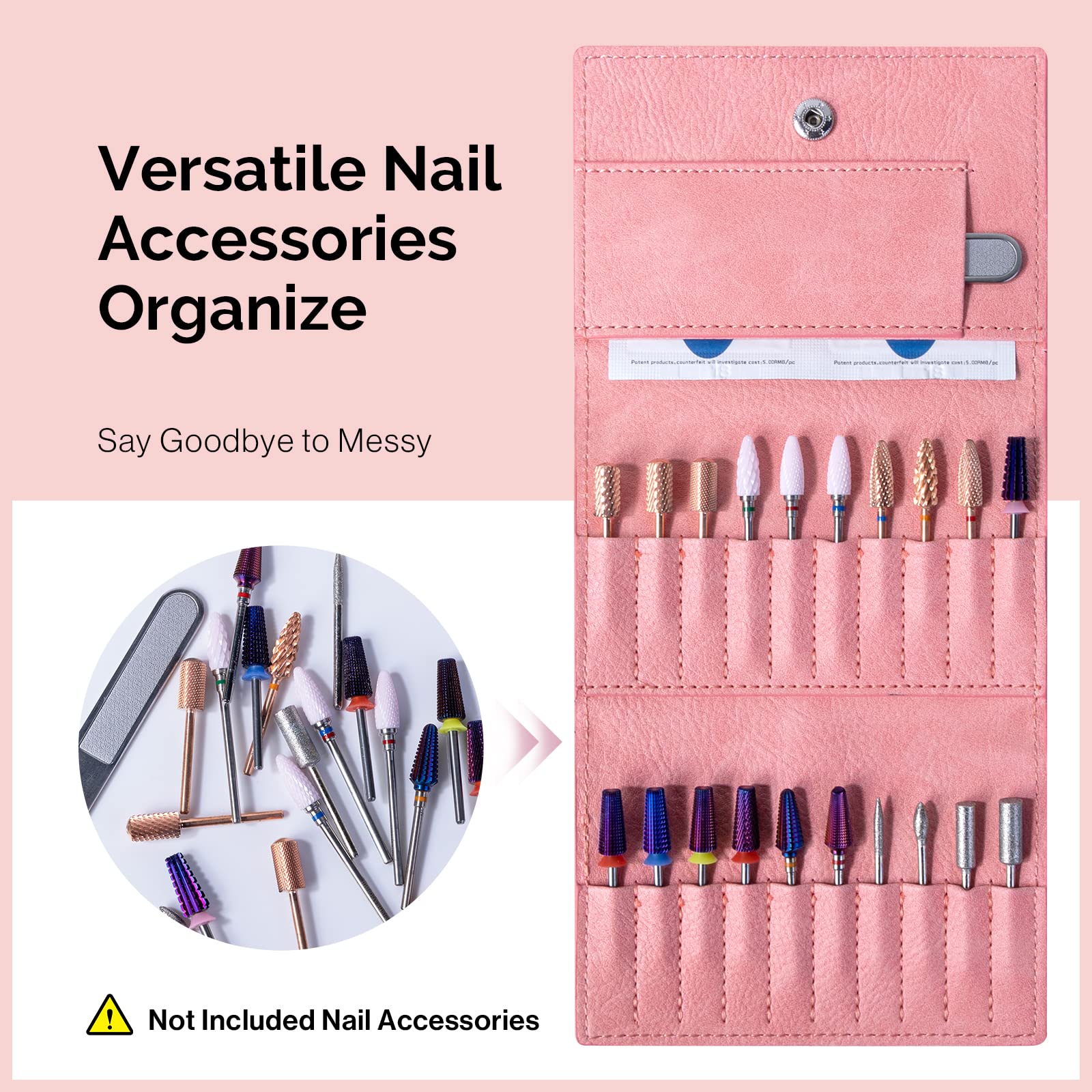 Nail Drill Bit Holder Wallet