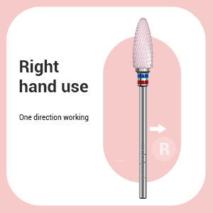 Ceramic Nail Drill Bits Pink-Fine(1pc)