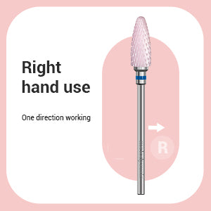 Ceramic Nail Drill Bits Pink-Medium(1pc)