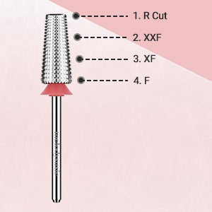 Tungsten Carbide Professional 5 in 1 Nail Drill Bits