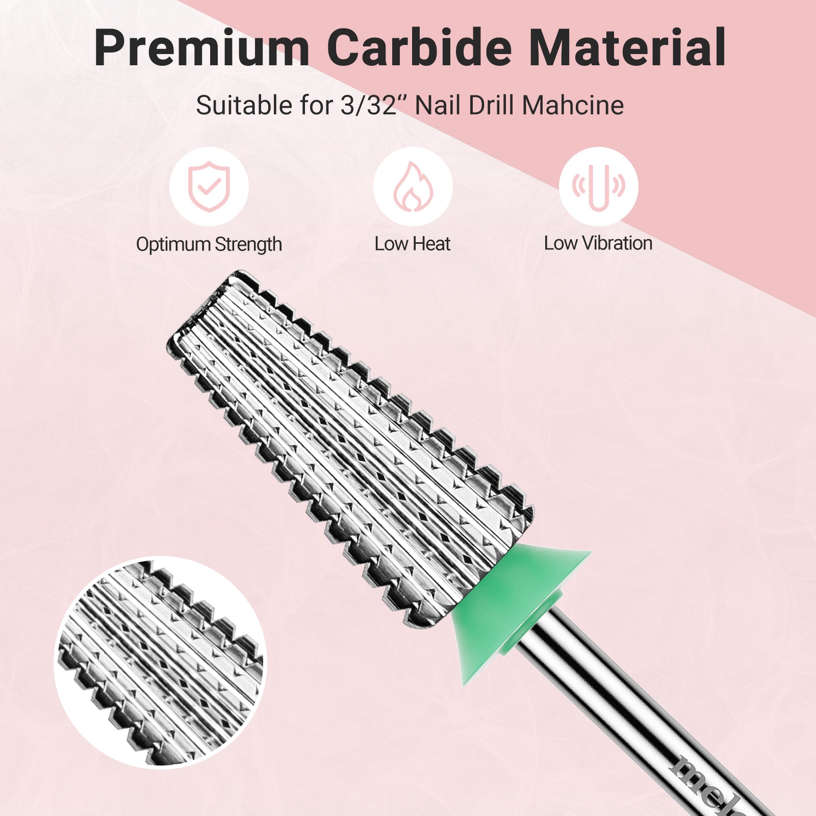 Tungsten Carbide Professional 5 in 1 Nail Drill Bit Coarse (1 pcs)