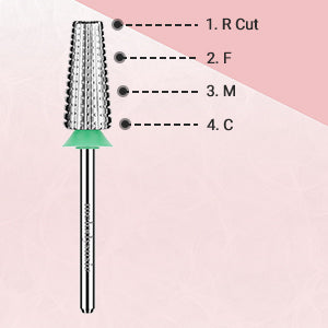 Tungsten Carbide Professional 5 in 1 Nail Drill Bit Coarse (1 pcs)