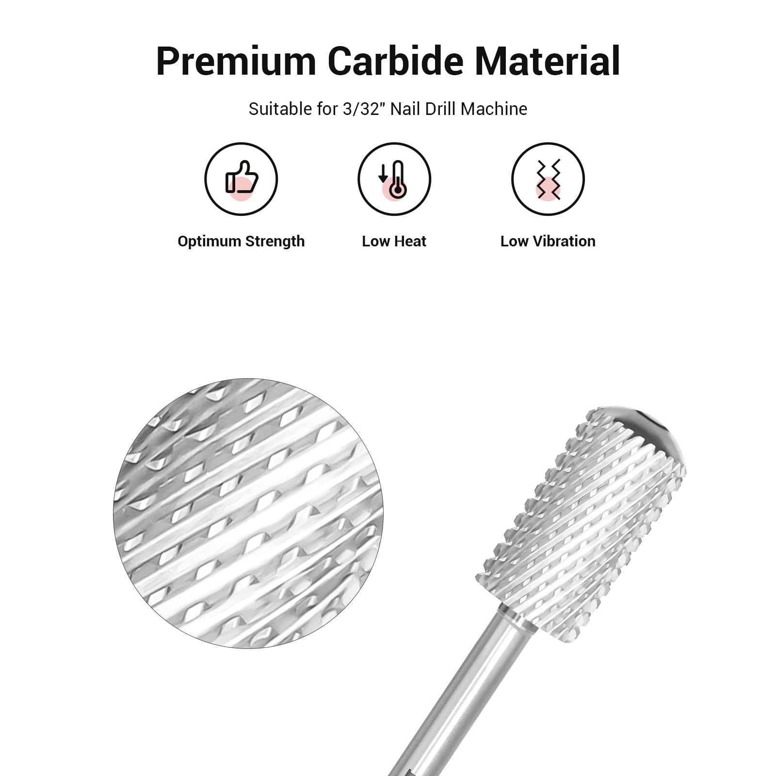 Round Top Large Barrel Carbide Nail Drill Bits-Coarse C (1 pc)