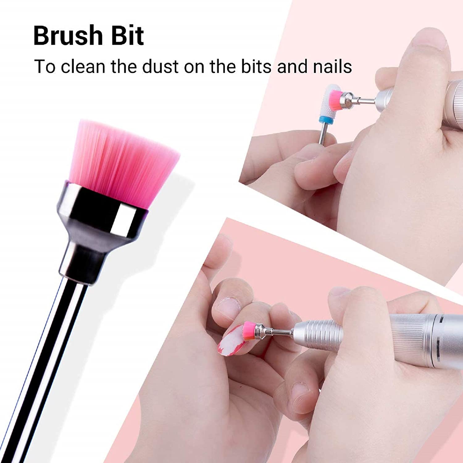 Colorful Diamond Cuticle Nail Drill Bits Set 10Pcs