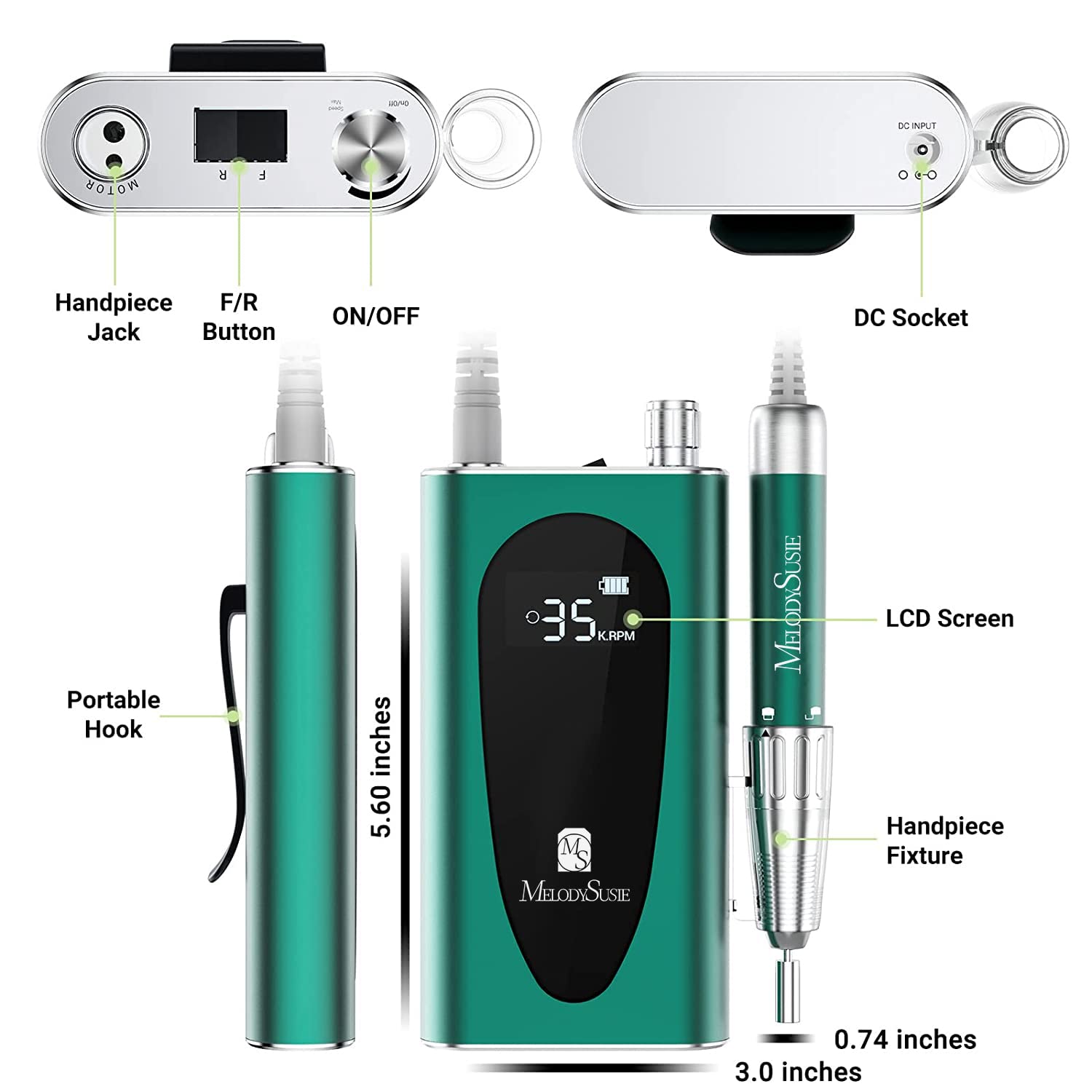 MR2-Rechargeable Nail Drill 35,000 RPM