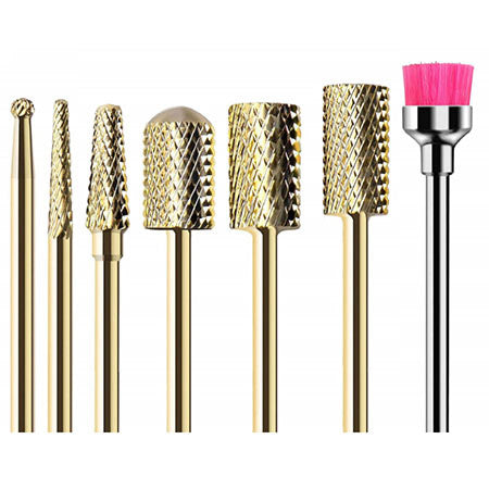 Gold Carbide Nail Drill Bits Set (7Pcs) - Main Image