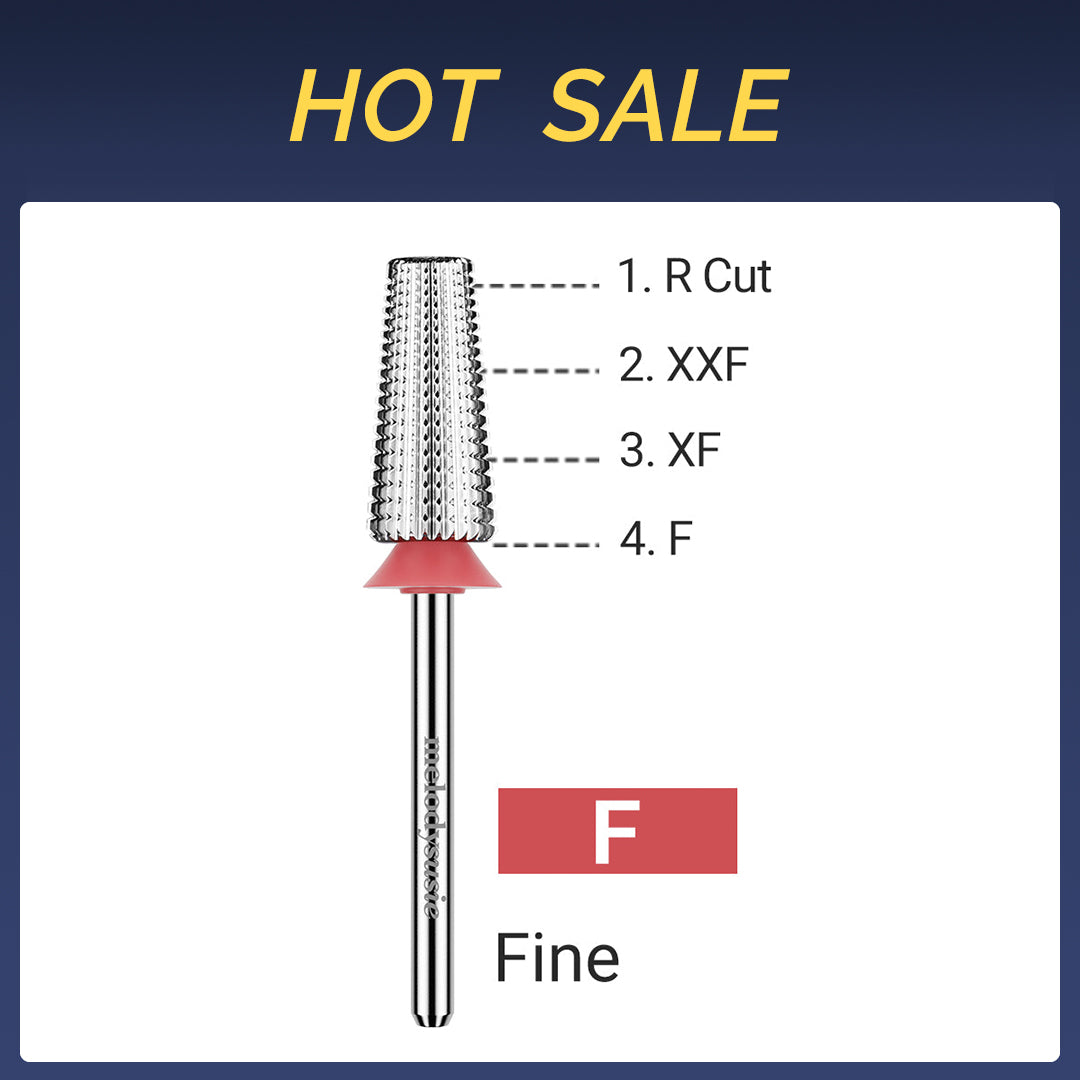Tungsten Carbide Professional 5 in 1 Nail Drill Bit Fine (1 pcs)