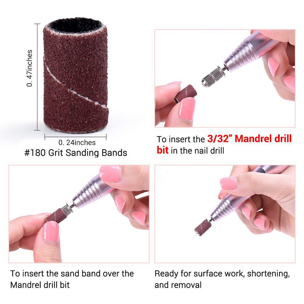 Colorful 100pcs Professional Sanding Bands With Mandrel Drill Bit