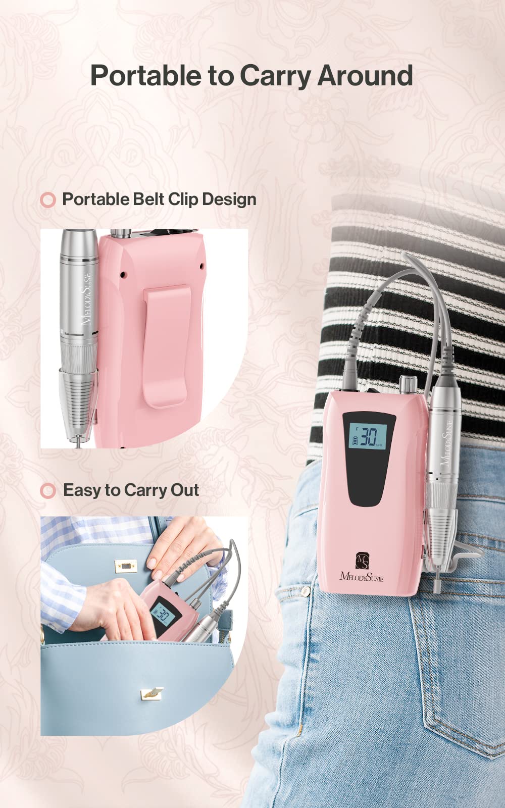 SE1-Selene Rechargeable Nail Drill 30,000 RPM