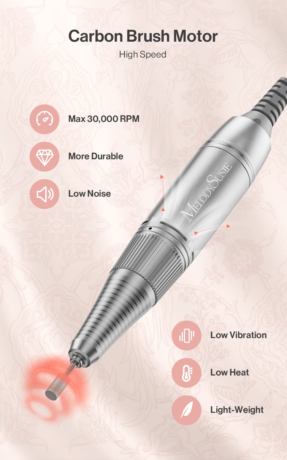 Selene(SC320D) Rechargeable Nail Drill 30,000 RPM