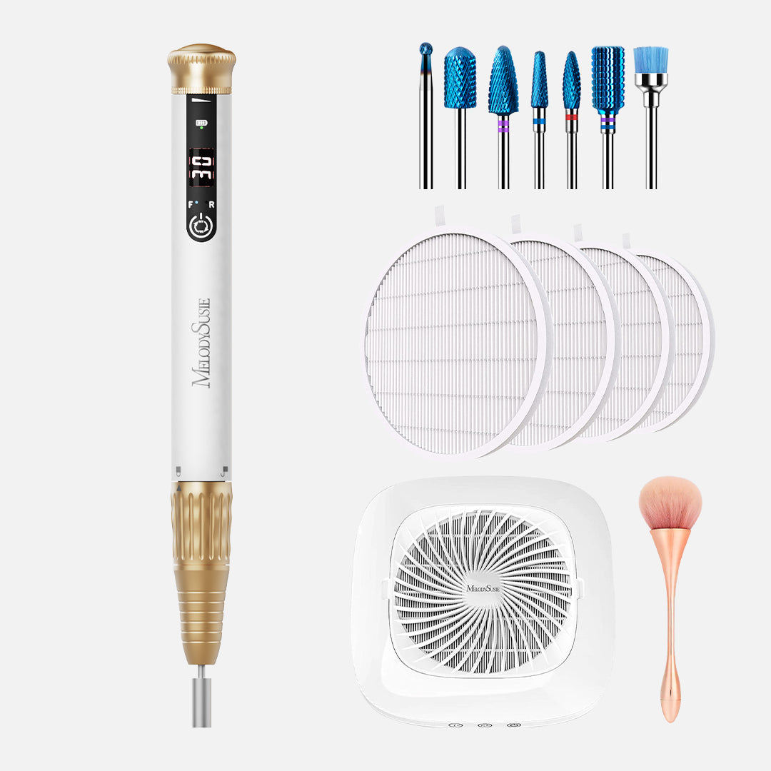 SP1(SM220E)-Cordless & Stepless Speed Rechargeable Nail Drill 30000 RPM (Dust-Free Kit)