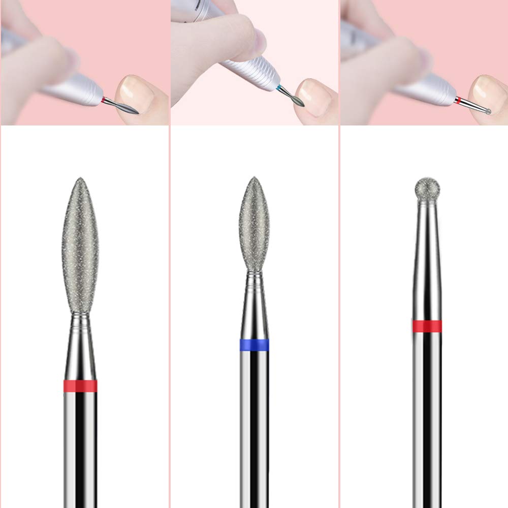 Tungsten Carbide Diamond Nail Drill Bits Set 7Pcs