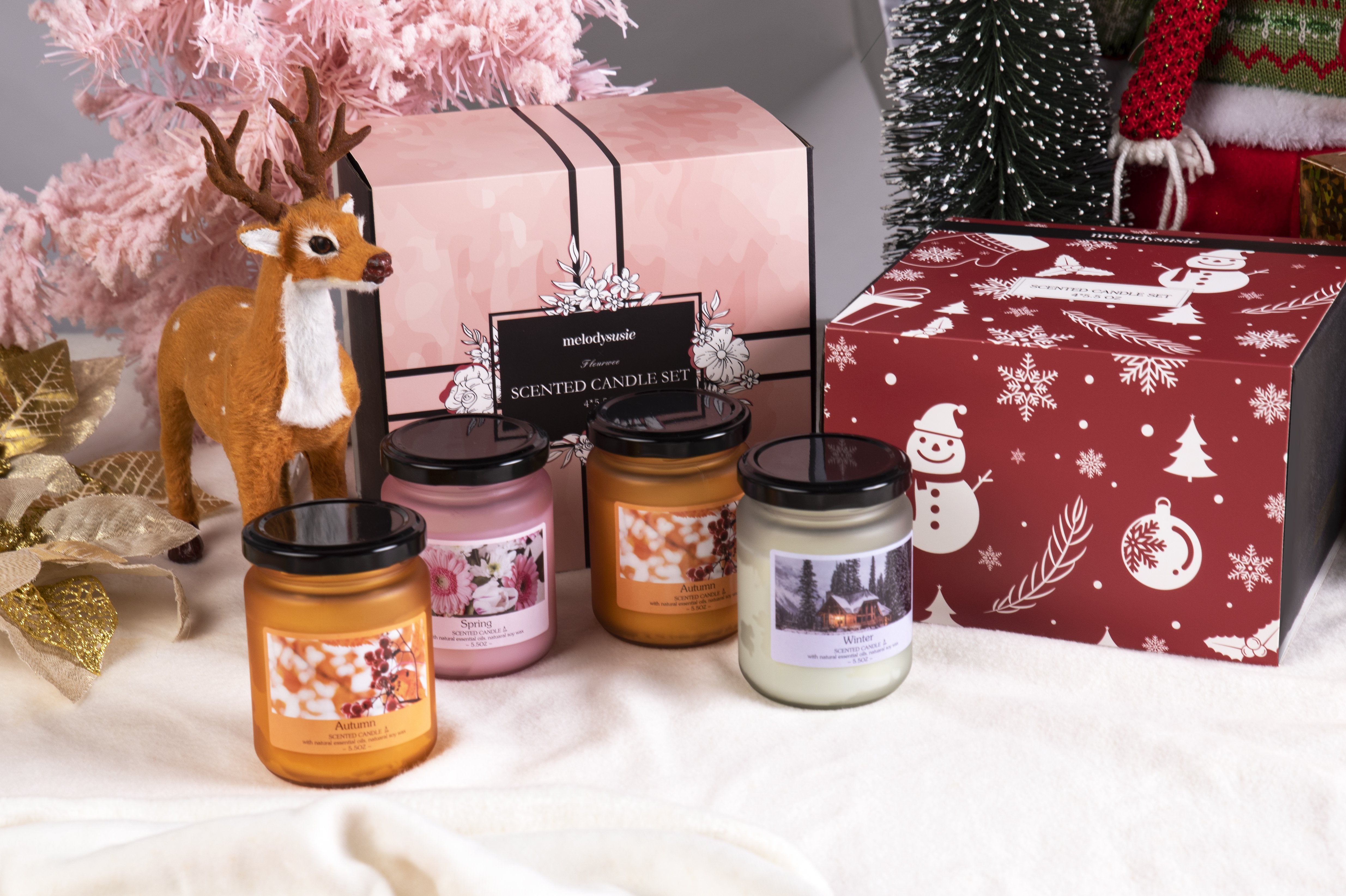 Christmas Seasonal Scented Candle Gift Set