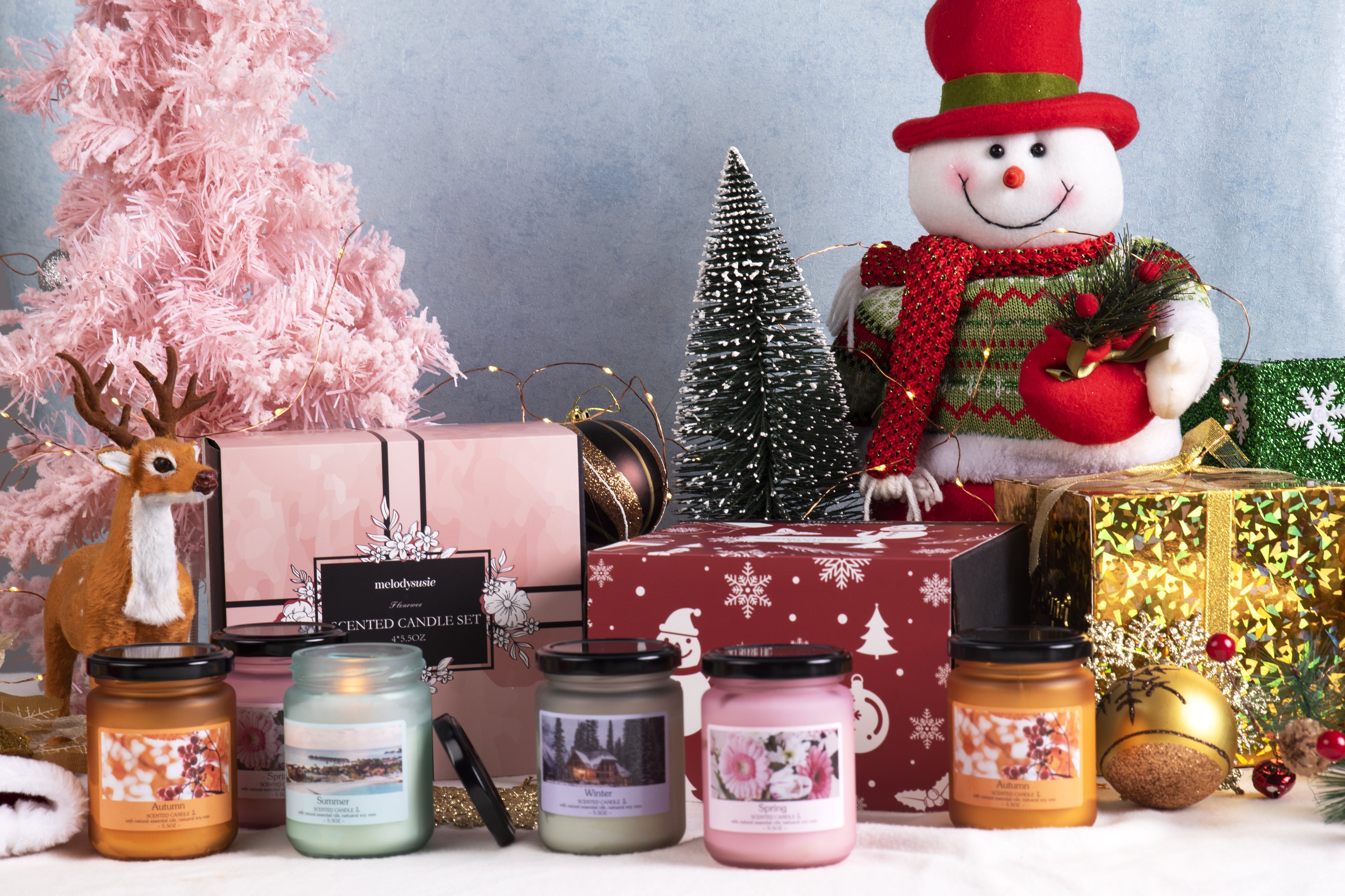 Christmas Seasonal Scented Candle Gift Set
