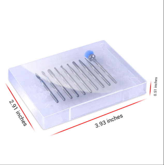 Sanitizer Box Diamond Cuticle Bits Set