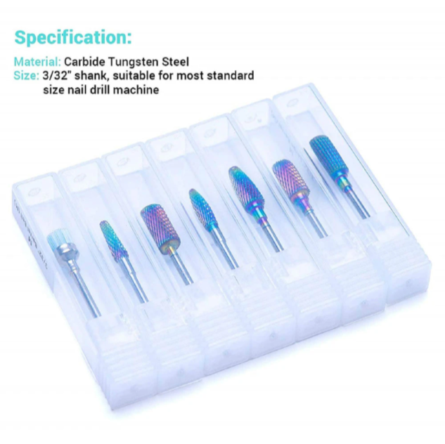 Sanitizer Box Colorful Tungsten Carbide Bits Set
