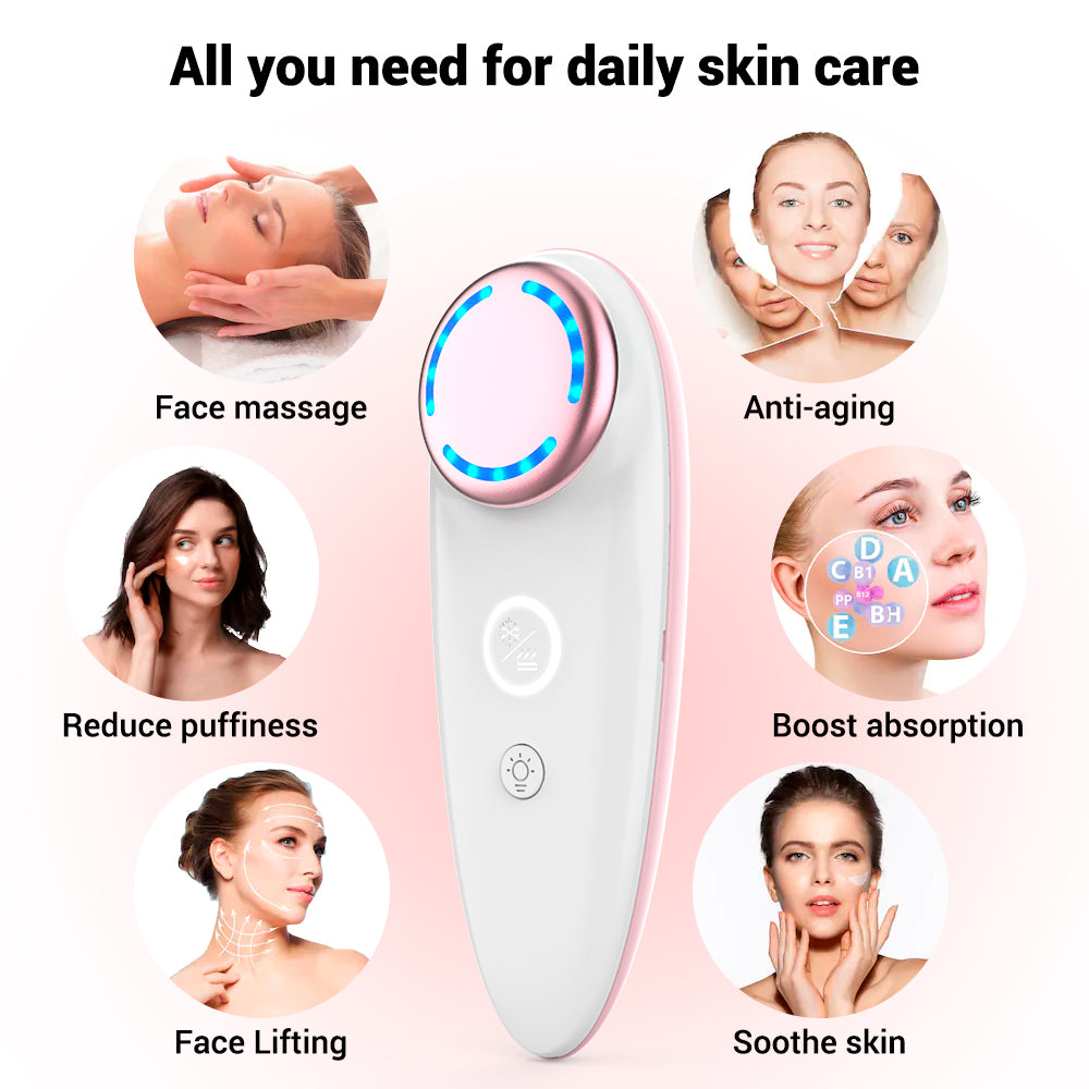 hot and cold facial massager effect