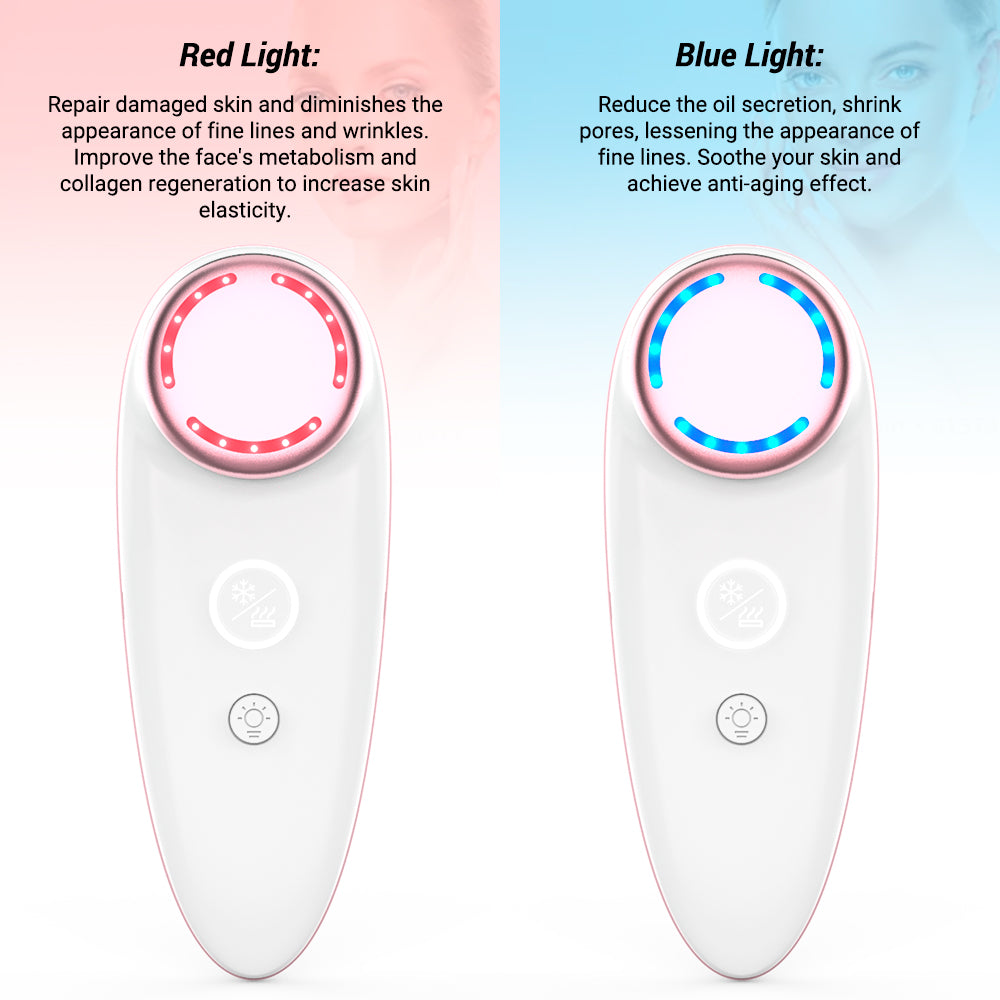 hot and cold facial massager red and blue light