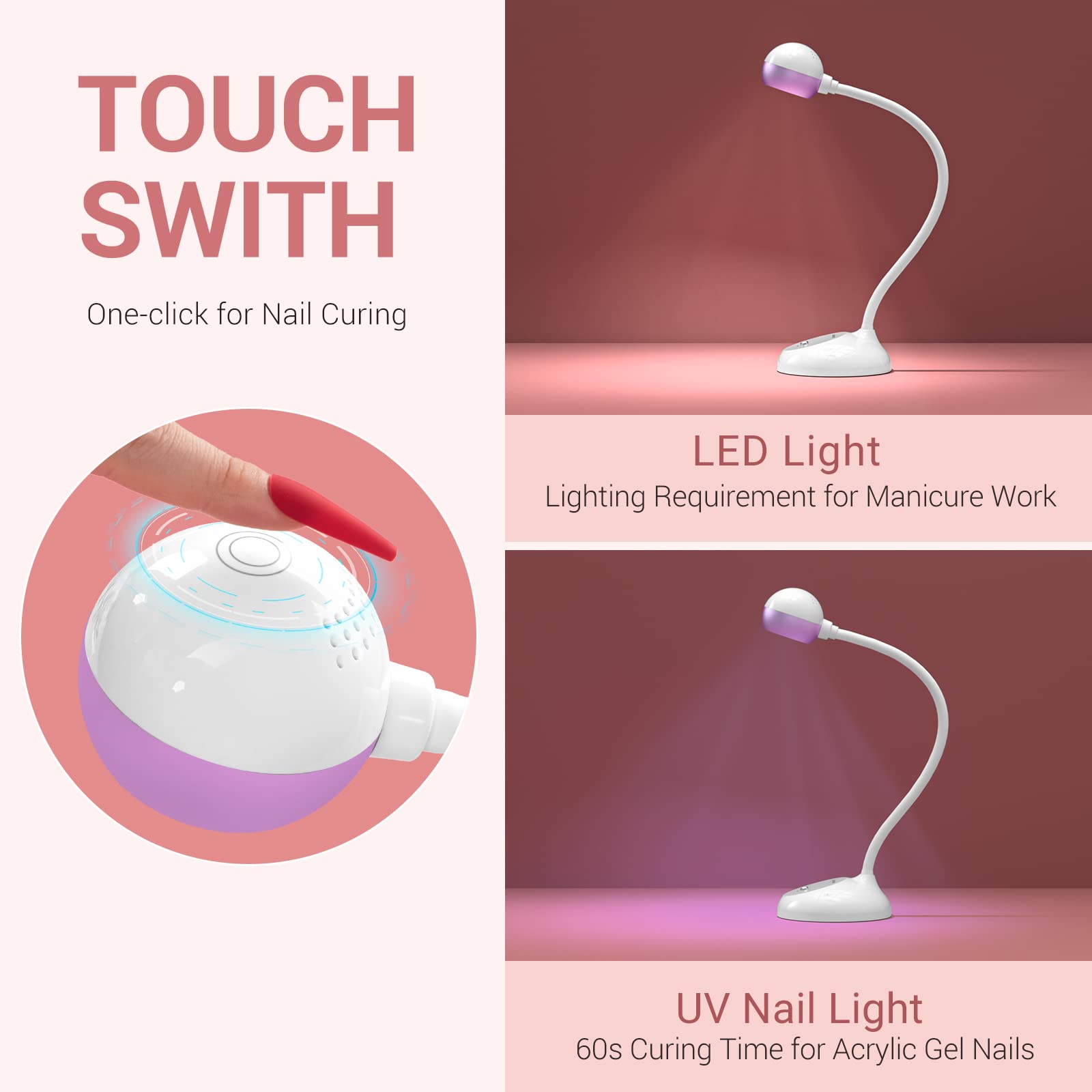 S-Pro09M(Spro09D) 2 in 1 UV LED Nail Art Lamp