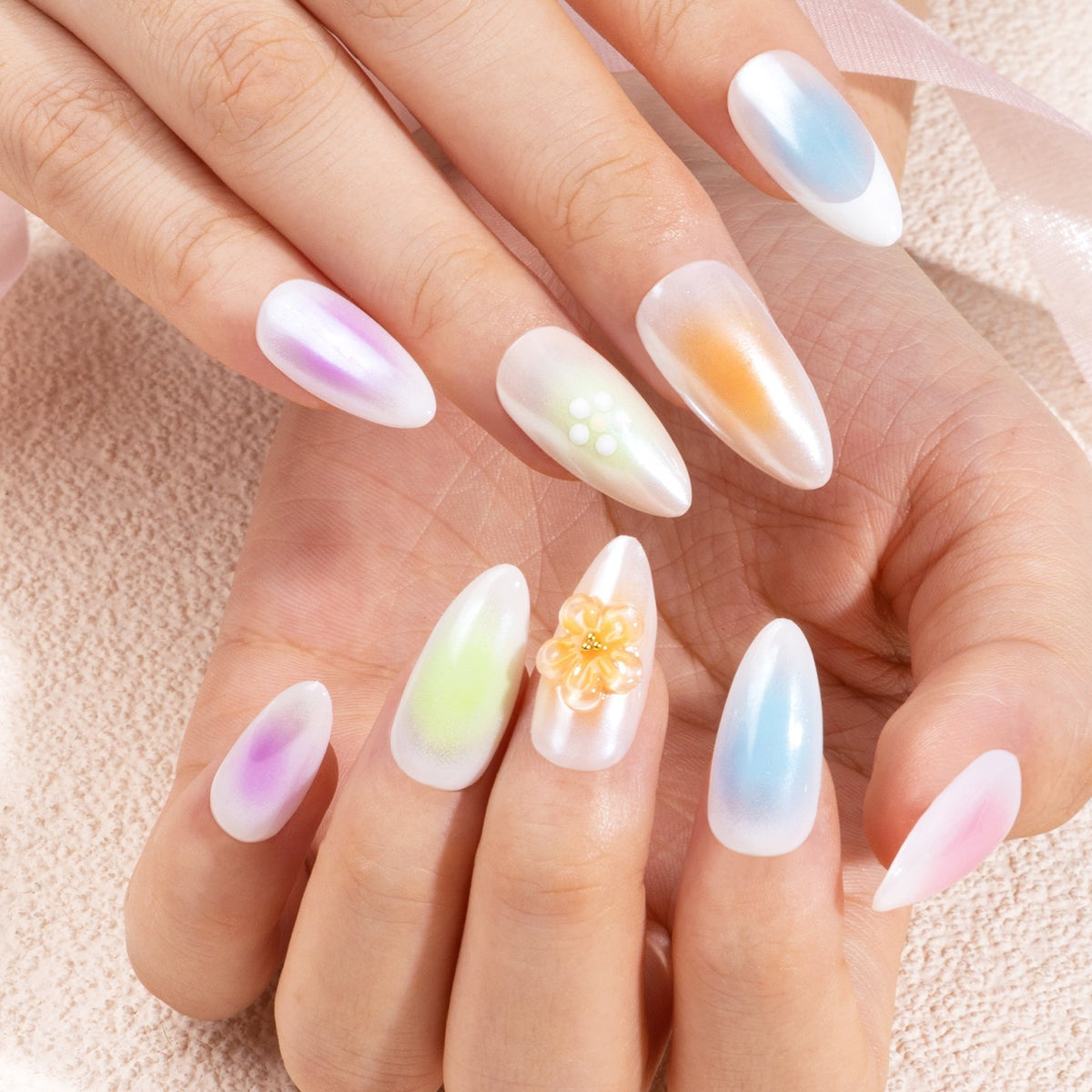Pastel Floral Nails