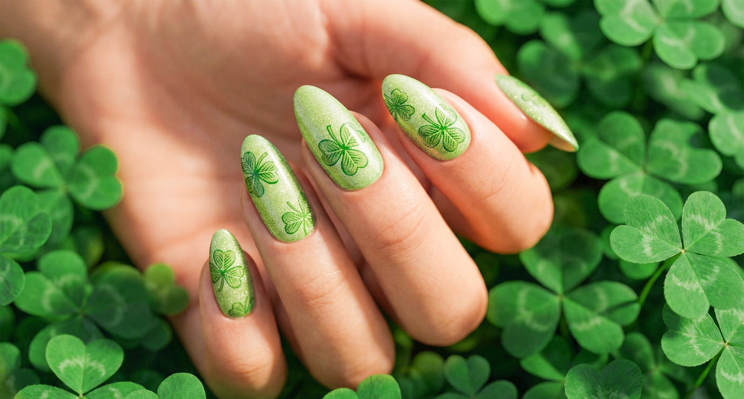 St. Patrick’s Day Nail Ideas Green Nails with a Twist