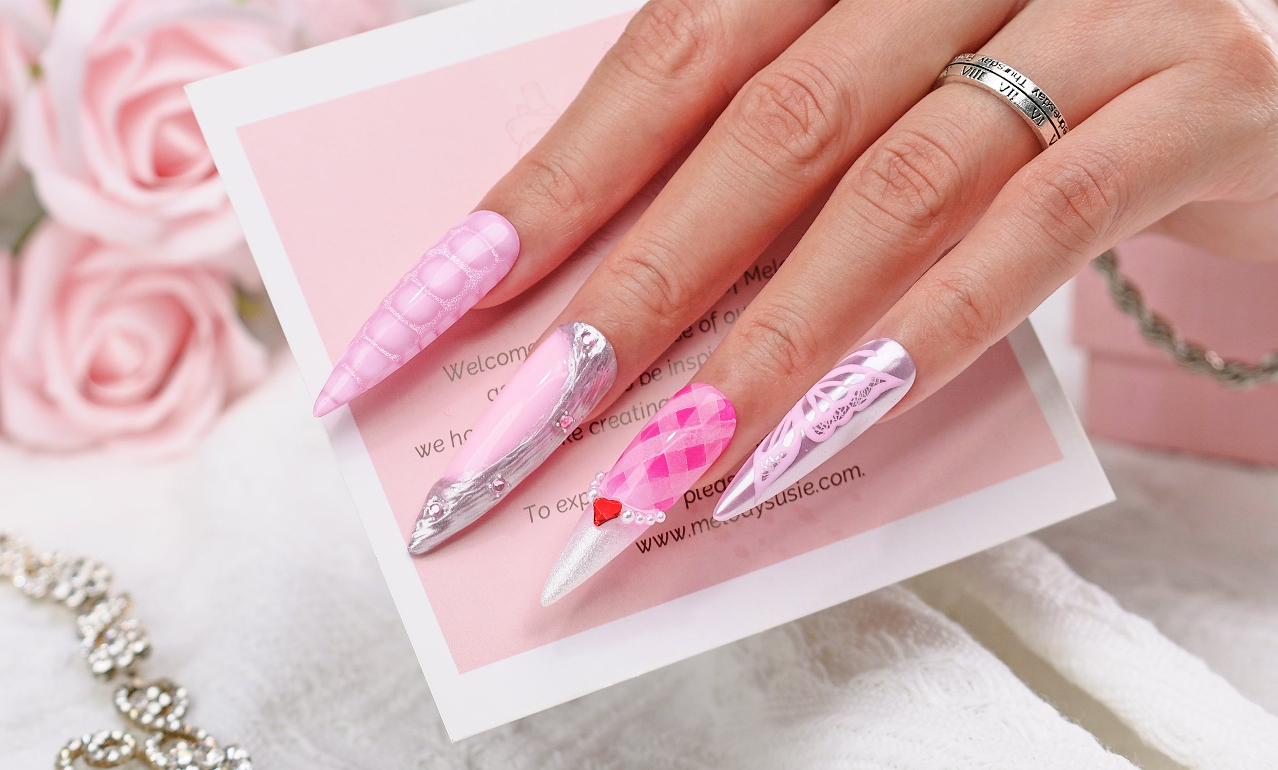 Pretty Baby Pink & Floral Foil
