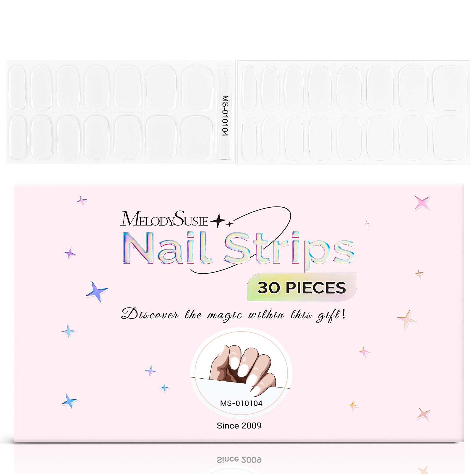 Semi Cured Gel Nail Strips Gift Box