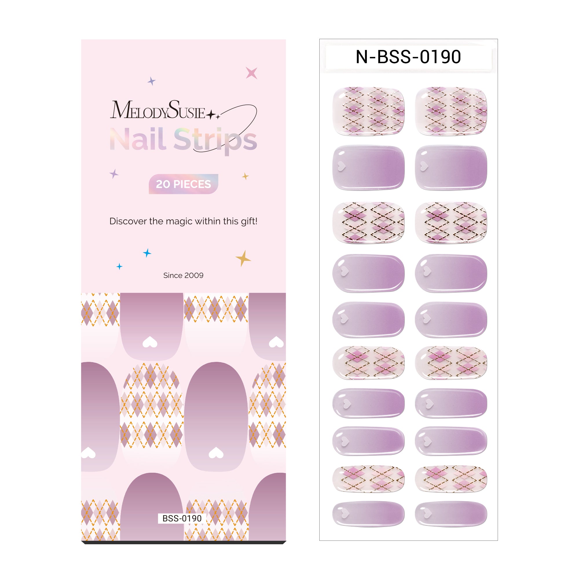 Semi Cured Gel Nail Strips - 20PCS