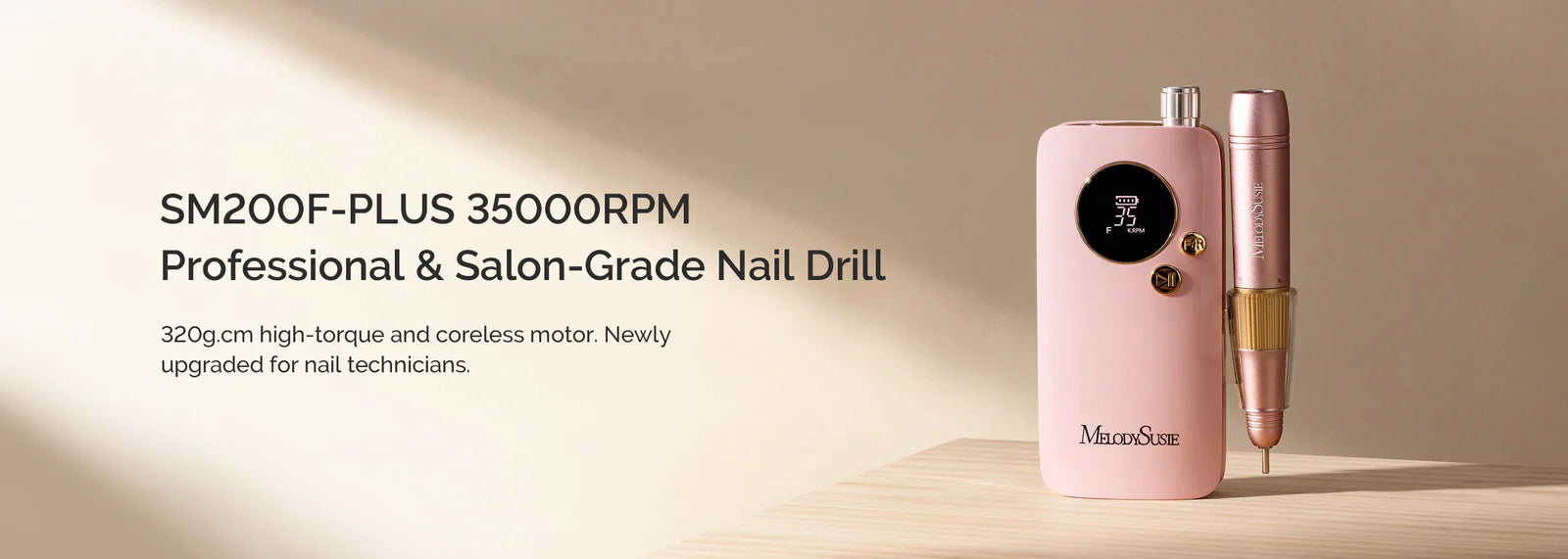 SM200F Plus Clip-On Advanced Rechargeable Nail Drill 35,000RPM