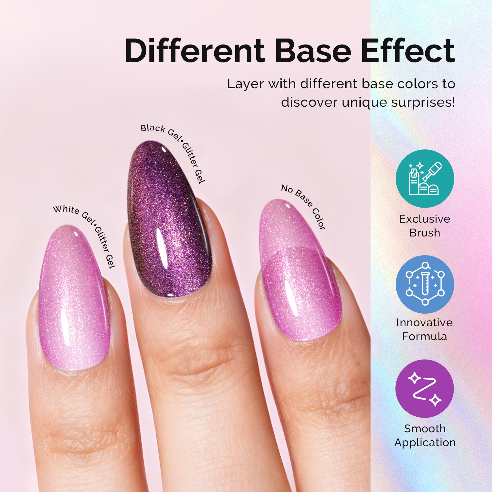 G2610 Jelly Pink Aurora Shimmer - TPO-Free Thick Gel Nail Polish(15ml)