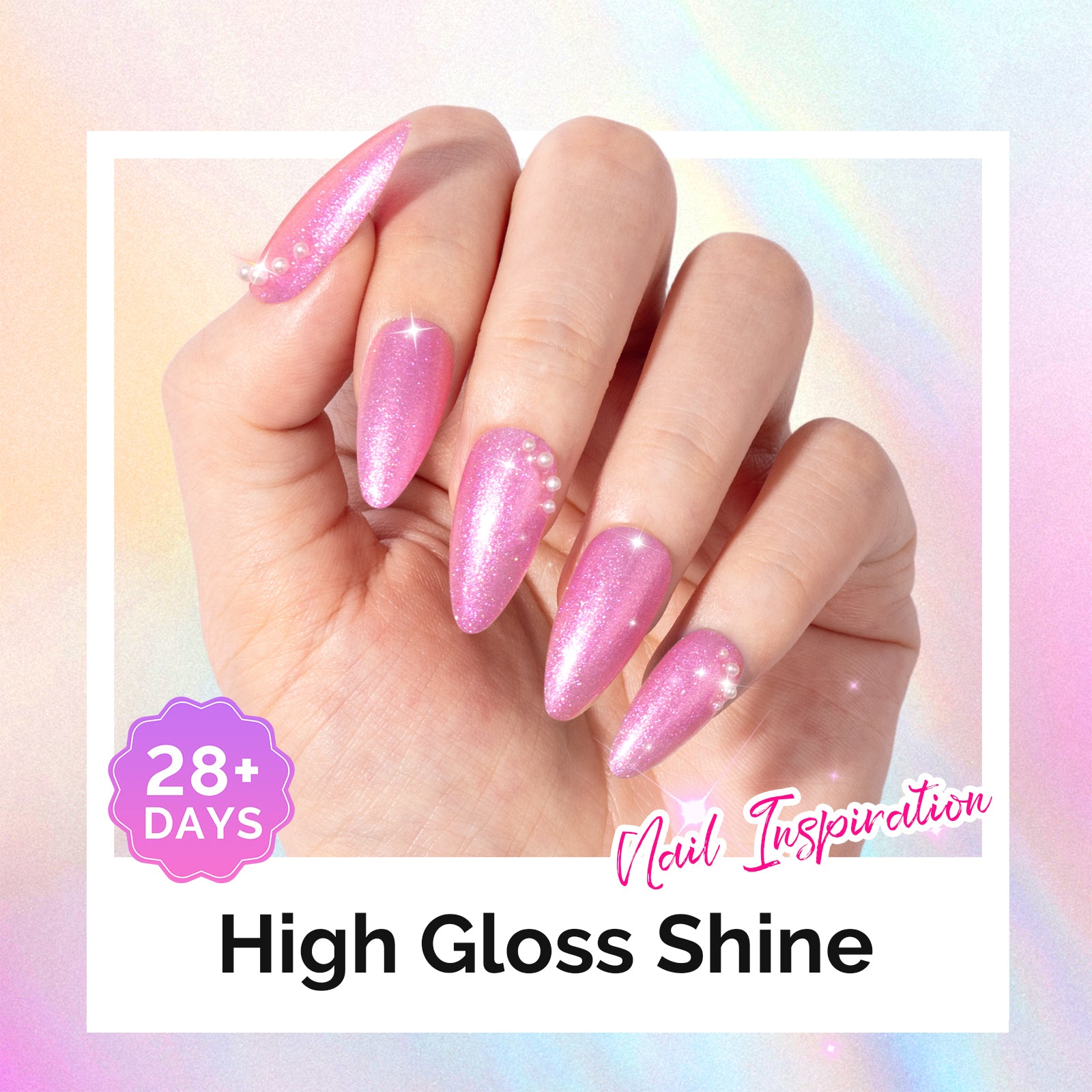 G2610 Jelly Pink Aurora Shimmer - TPO-Free Thick Gel Nail Polish(15ml)