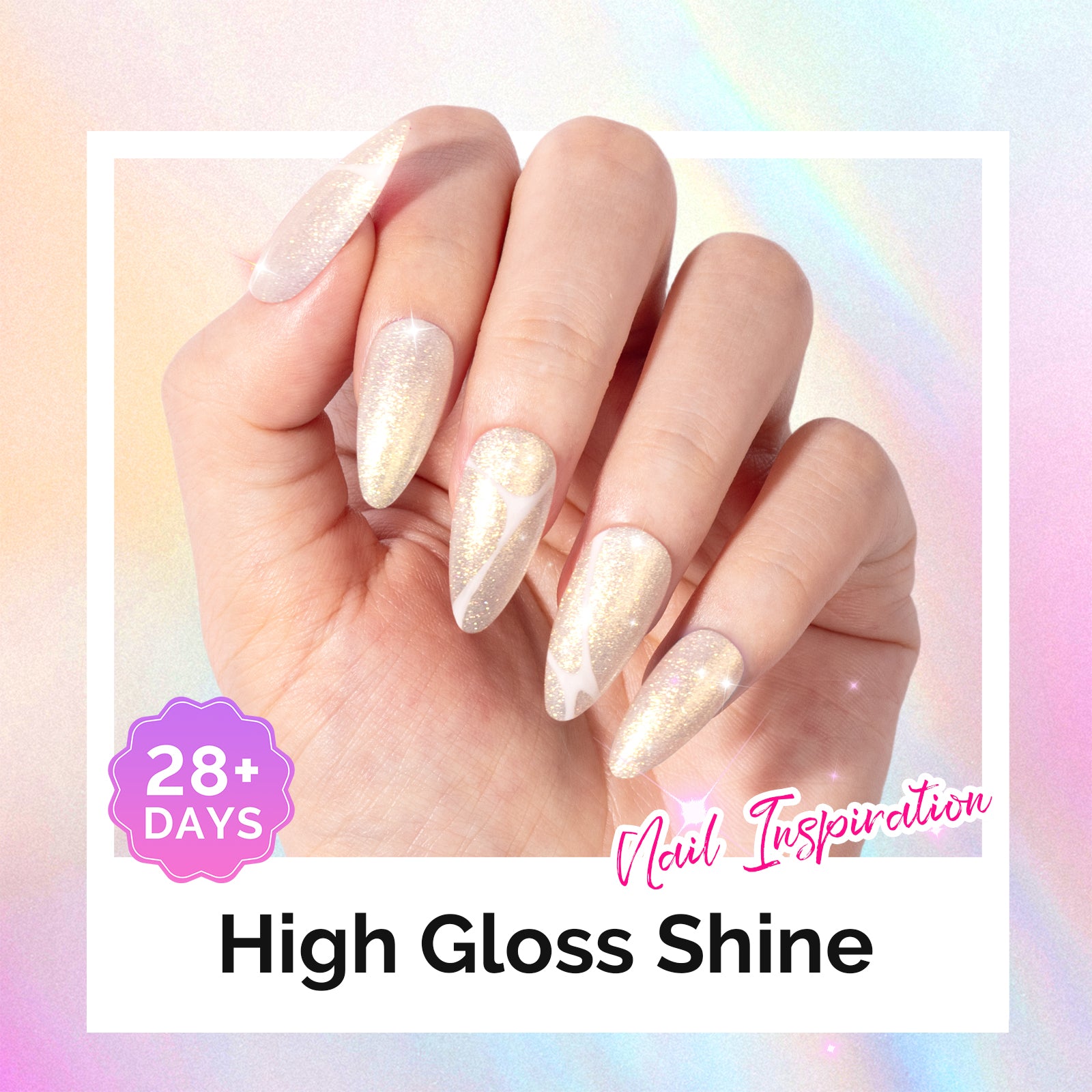 G2303 Jelly White Aurora Shimmer - TPO-Free Thick Gel Nail Polish(15ml)